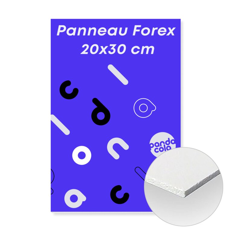 Panneau format portrait en Forex 3mm avec marquage recto 20X30 cm - Pino | pandacolach