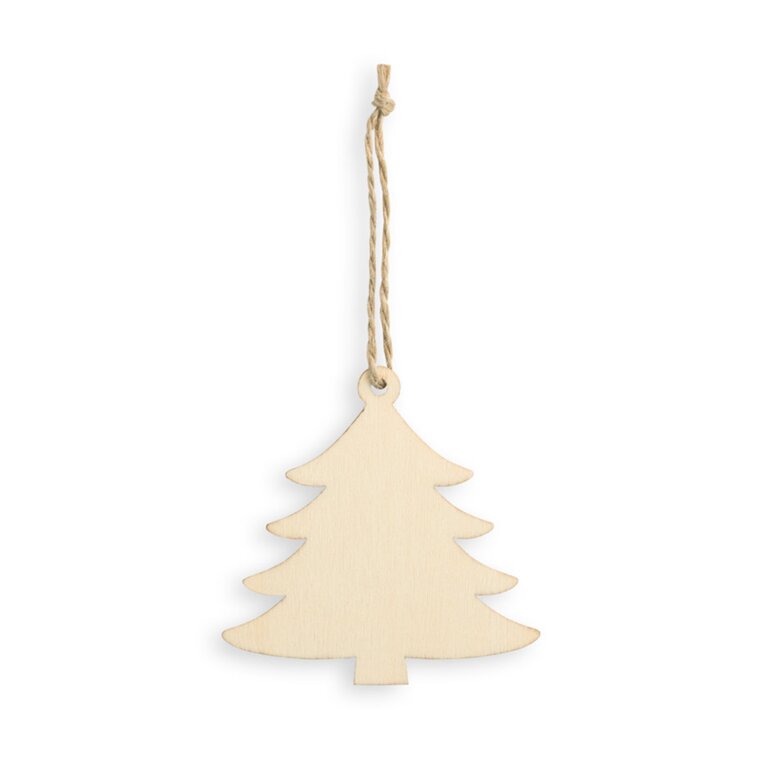 Set ornements de Noël personnalisable effet bois - Floky | pandacolach - 1
