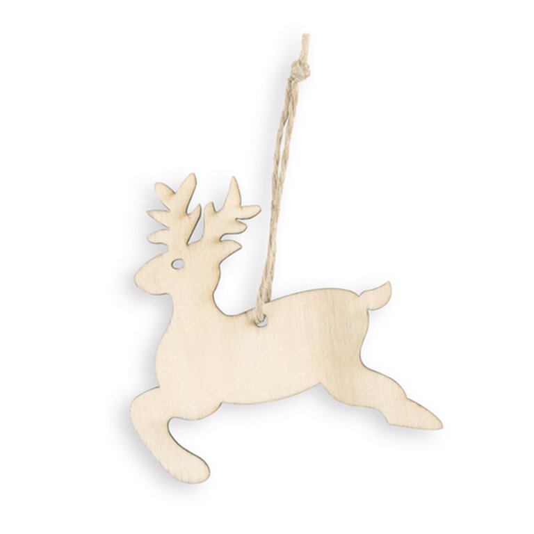 Set ornements de Noël personnalisable effet bois - Floky | pandacolach - 2