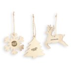 Set ornements de Noël personnalisable effet bois - Floky | pandacolach - thumb - 3