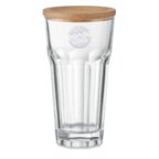 Gobelet personnalisable en verre 300ml avec couvercle en bambou - Bopa | pandacola - thumb - 3