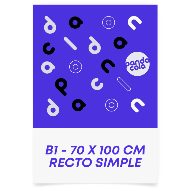Affiche publicitaire en quadrichromie recto 135 gr/m² 70 x 100 cm - Mepo | pandacolach