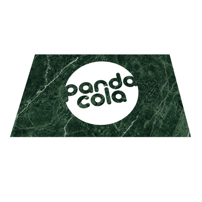 Sticker de sol promotionnel carré en vinyle 30x30 cm - Kari | pandacolach