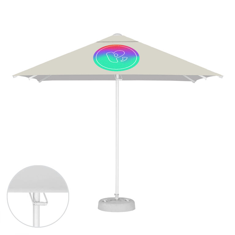 Parasol personnalisé carré avec ouverture télescopique - Galapagos | pandacolach