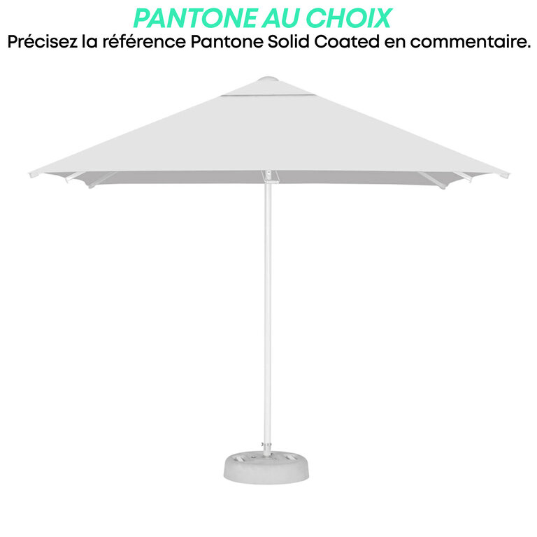 Parasol personnalisé carré avec ouverture télescopique - Galapagos | pandacolach