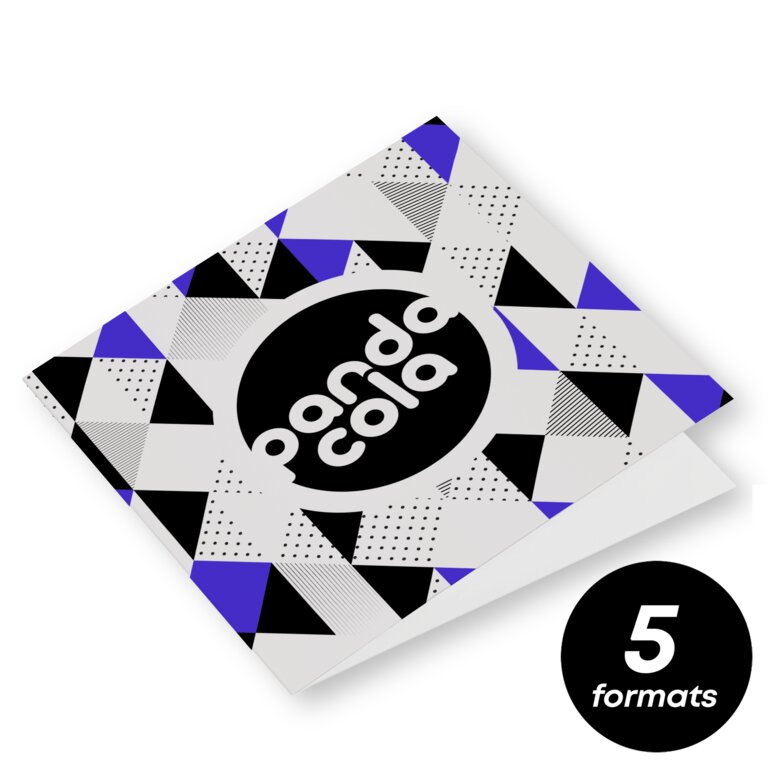 Carte de vœux personnalisée double rabat 250g/m² - Merry | pandacolach