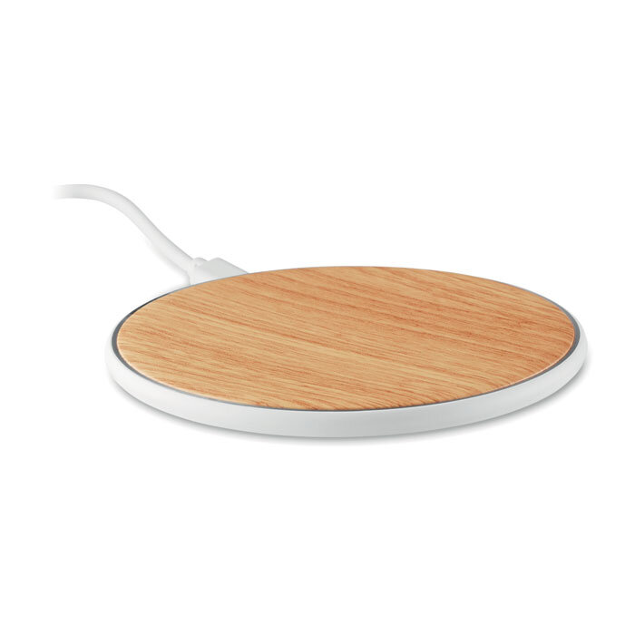 Chargeur à induction publicitaire avec effet bambou 5W - Tispad | pandacolach