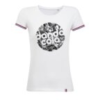 T-shirt personnalisé avec manches à rayures colorée en coton 155 gr/m² - Rainbow White | pandacolach - thumb - 3