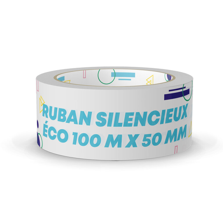 Ruban adhésif silencieux publicitaire pour emballage longue durée - Tsaba 100mx50mm | pandacolach