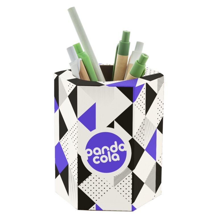 Pot à crayon personnalisable en papier kraft - Stocki | pandacolach