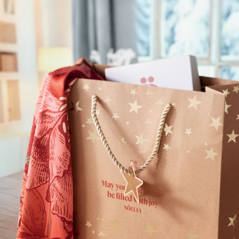 Sac cadeau personnalisé de Noël avec motifs 250 gr/m² - Meritai | pandacola - 2