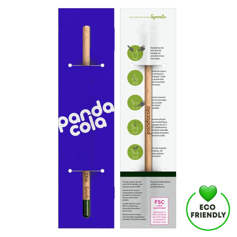 Crayon à papier graines à planter packaging personnalisable | Sprout | pandacola