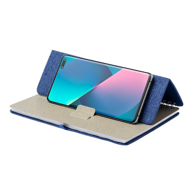Carnet personnalisable A5 140 pages lignées en rPET avec support - Valan | pandacola - 2