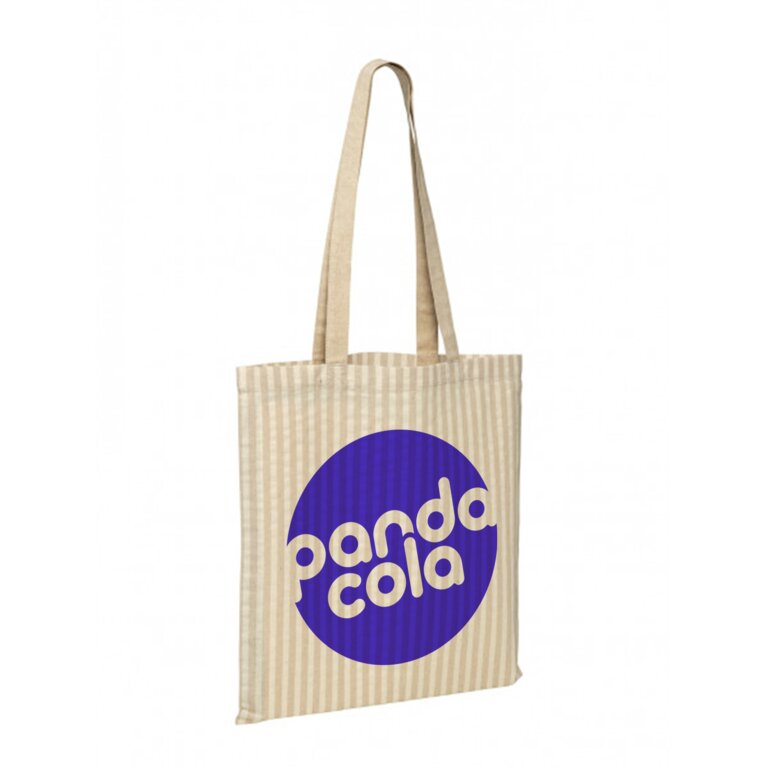 Tote bag rayé personnalisable coton/polyester 180 gr/m² - Rayos | pandacola