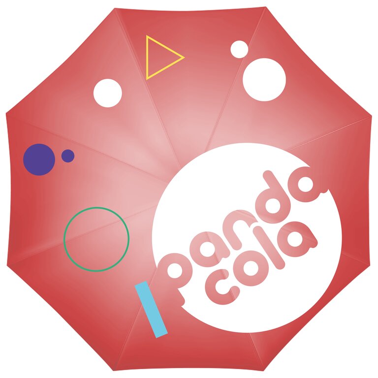 Parapluie automatique personnalisable sur les 8 panneaux et tige en métal - CreaRain eight | pandacolach