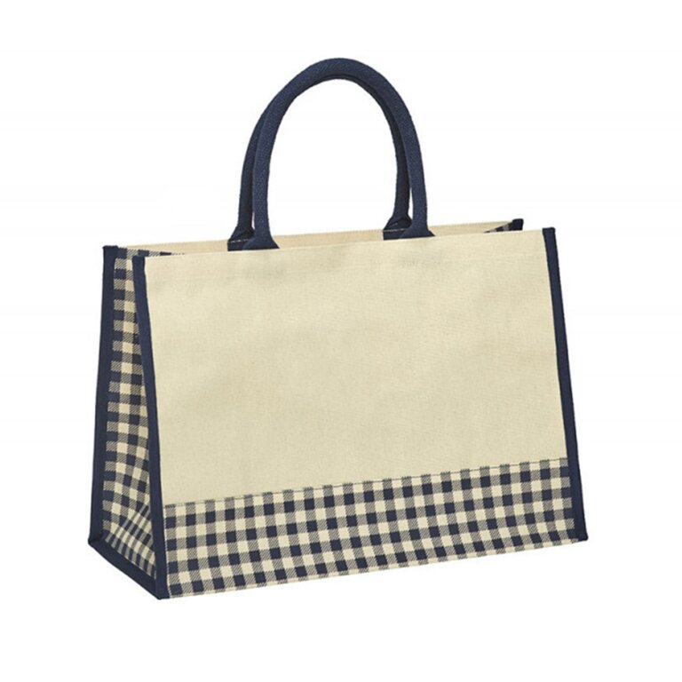 Sac personnalisé avec anses tressées en coton et canva 220 gr/m² - Saverne | pandacolach