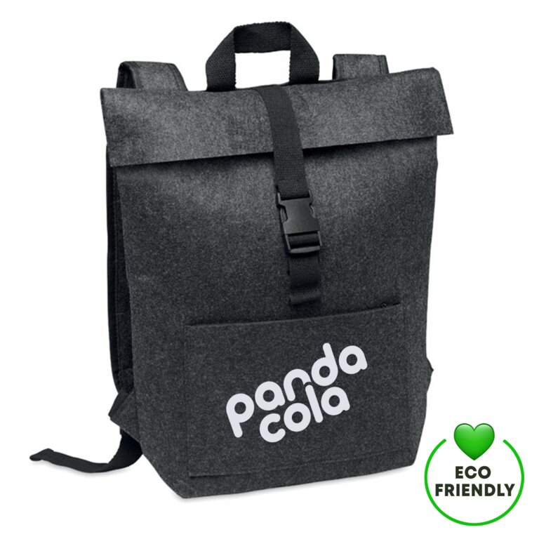 Sac à dos pour ordinateur personnalisé en feutre rPET - Klassi | pandacolach