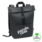 Sac à dos pour ordinateur personnalisé en feutre rPET - Klassi | pandacolach - thumb - 3
