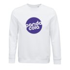 Sweat shirt publicitaire unisexe blanc en coton bio 280 gr/m² - Comet | pandacola - thumb - 3