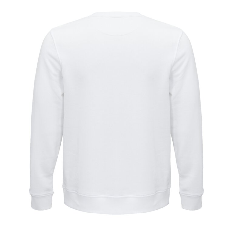 Sweat shirt publicitaire unisexe blanc en coton bio 280 gr/m² - Comet | pandacola - 1