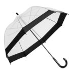 Parapluie transparent manuel personnalisé avec manche canne - Parlo | pandacola - thumb - 1