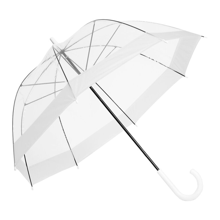 Parapluie transparent manuel personnalisé avec manche canne - Parlo | pandacolach
