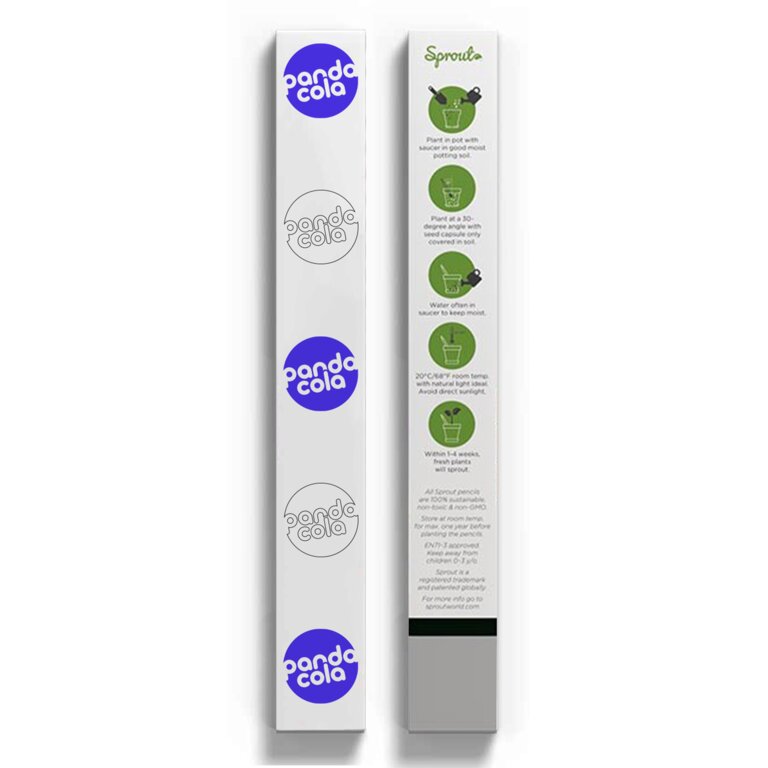 Pack 3 crayons de couleur avec graines à planter packaging personnalisable | Sprout | pandacola - 2