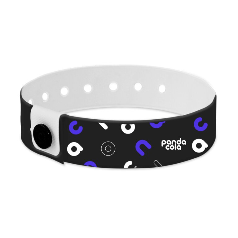 Bracelet vinyle personnalisable en quadrichromie - Vedette | pandacolach