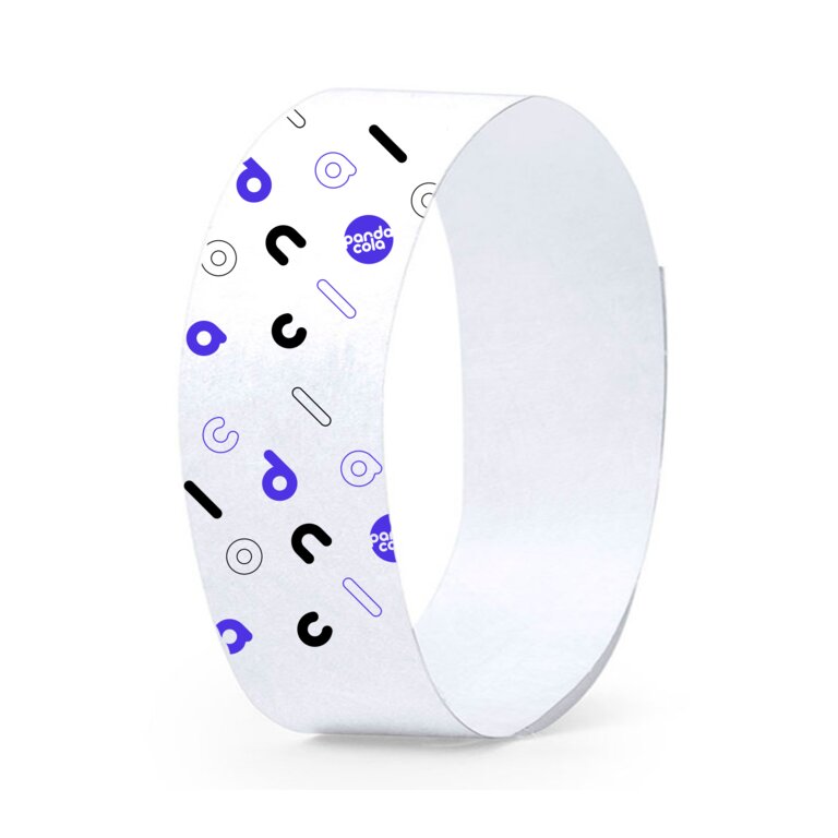 Bracelet Tyvek personnalisable en quadrichromie 25 mm - Famous | pandacolach