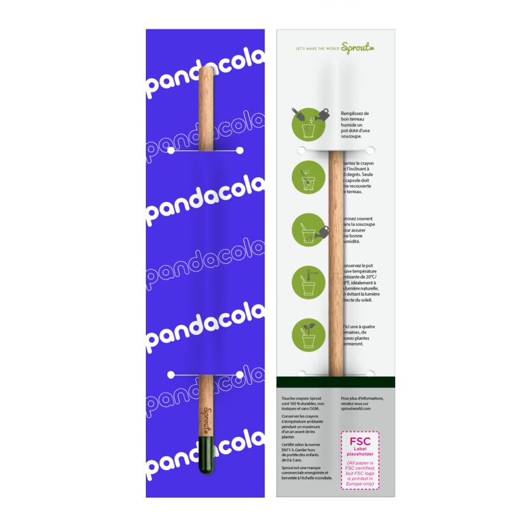 Crayon de couleur graines à planter packaging personnalisable | Sprout | pandacola - 2