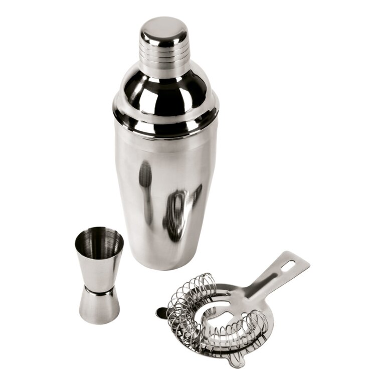 Set à cocktails personnalisable en acier inoxydable 3 pièces 550 ml - Shake | pandacola