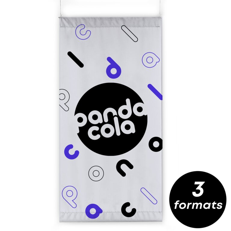 Kakemono personnalisé suspendu tissu 110 gr/m² recto quadri différentes tailles - Kigali | pandacolach