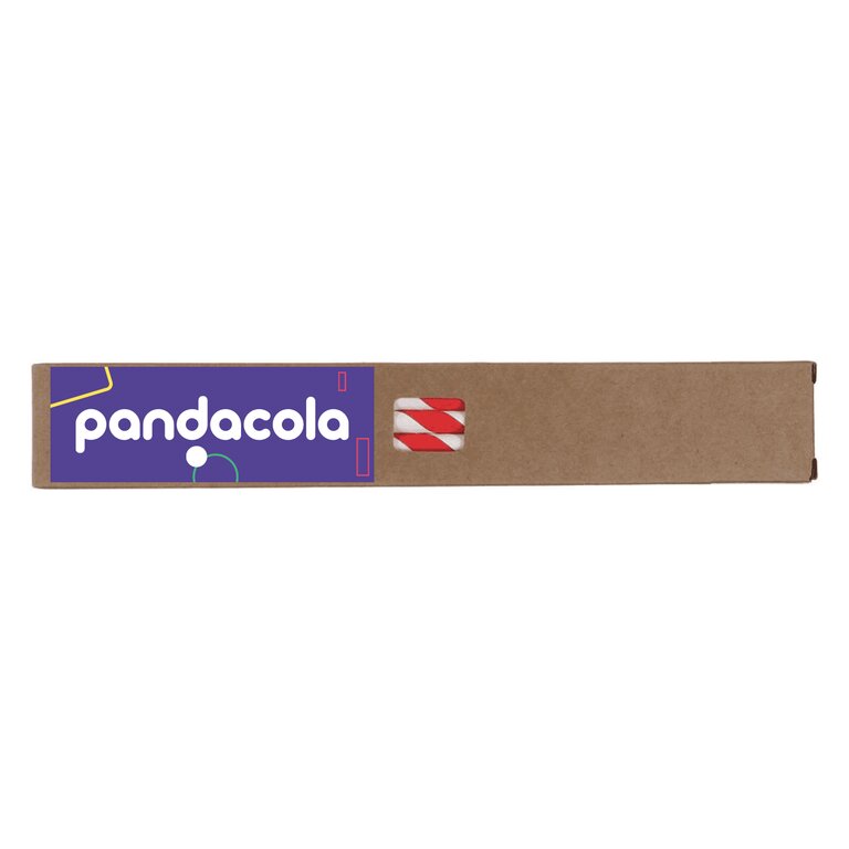 Set de paille personnalisé en papier avec motifs rayures - StriStraw | pandacolach