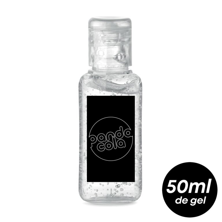 Gel hydroalcoolique personnalisé mains en flacon rechargeable 50 ml - Milo | pandacolach