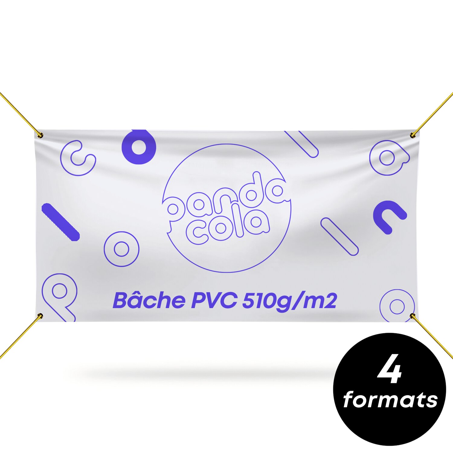 Banderole promotionnelle pro en PVC 510 gr/m² avec quadrichromie recto ...