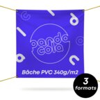 Banderole personnalisée en PVC 340 gr/m² avec quadrichromie recto différentes tailles - Samara carré | pandacolach - thumb - 1