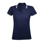 Polo Femme personnalisé bicolore en coton 200 gr/m² - Pasadena Couleur | pandacolach - thumb