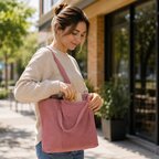 Tote-bag personnalisable en coton recyclé avec soufflet 280 gr/m² - Ranpli | pandacola - thumb - 2