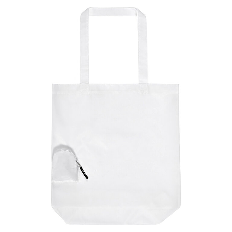 Sac pliable publicitaire en polyester avec poche zippée - Naji | pandacola - 1