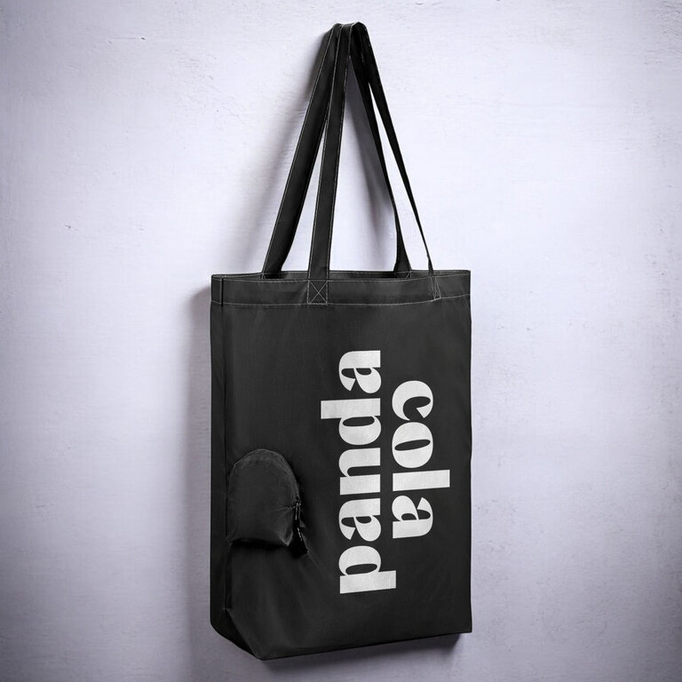 Sac pliable publicitaire en polyester avec poche zippée - Naji | pandacolach