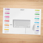 Sous main calendrier publicitaire 2027 avec zone d'annotation - Notes | pandacola - thumb - 1