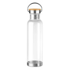 Bouteille publicitaire transparente en tritan et bambou 800 ml - Helsinki Basic | pandacola - thumb