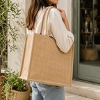 Sac shopping en jute scintillante personnalisable - Pixy | pandacola - thumb - 2