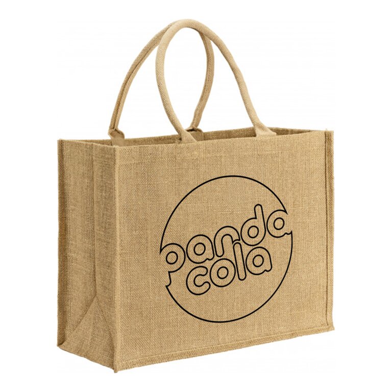 Sac shopping en jute scintillante personnalisable - Pixy | pandacolach