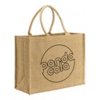 Sac shopping en jute scintillante personnalisable - Pixy | pandacolach - thumb - 1