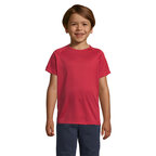 Tee-shirt respirant personnalisable de sport couleur enfant en mesh polyester 140 gr/m² - Sporty | pandacola - thumb