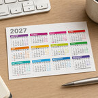 Calendrier personnalisé format carte de visite papier recyclé - Cartan Recyclé | pandacola - thumb - 1