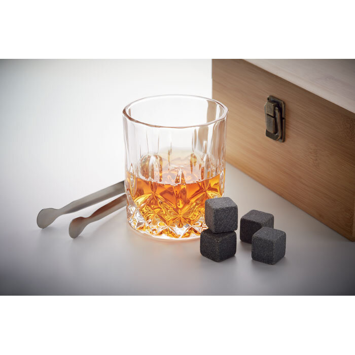 Verre à whisky promotionnel de 300 ml avec boîte en bambou - Iver | pandacola - 1