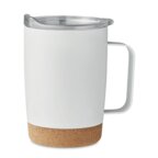 Mug personnalisé double paroi en acier avec base en liège 300 ml - Coulice | pandacola - thumb