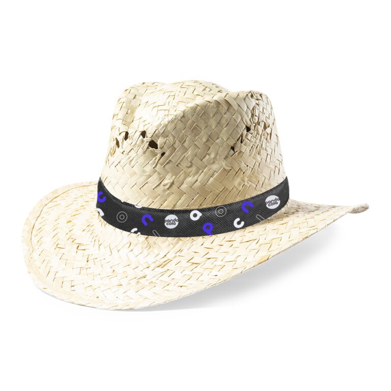 Chapeau de paille unisexe publicitaire bandeau en sublimation - Lua subli | pandacolach